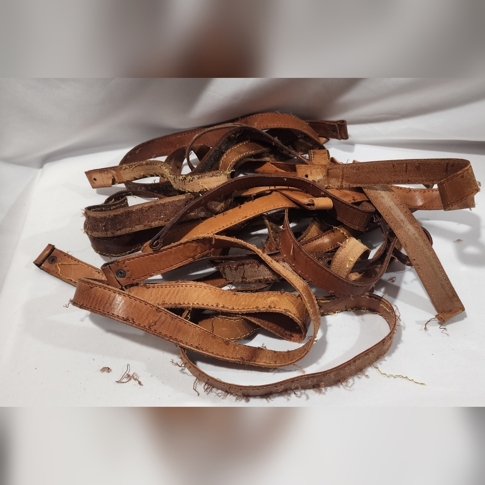 Authentic Louis Vuitton Leather Straps Upcycled Upcycling Repurposed Lot